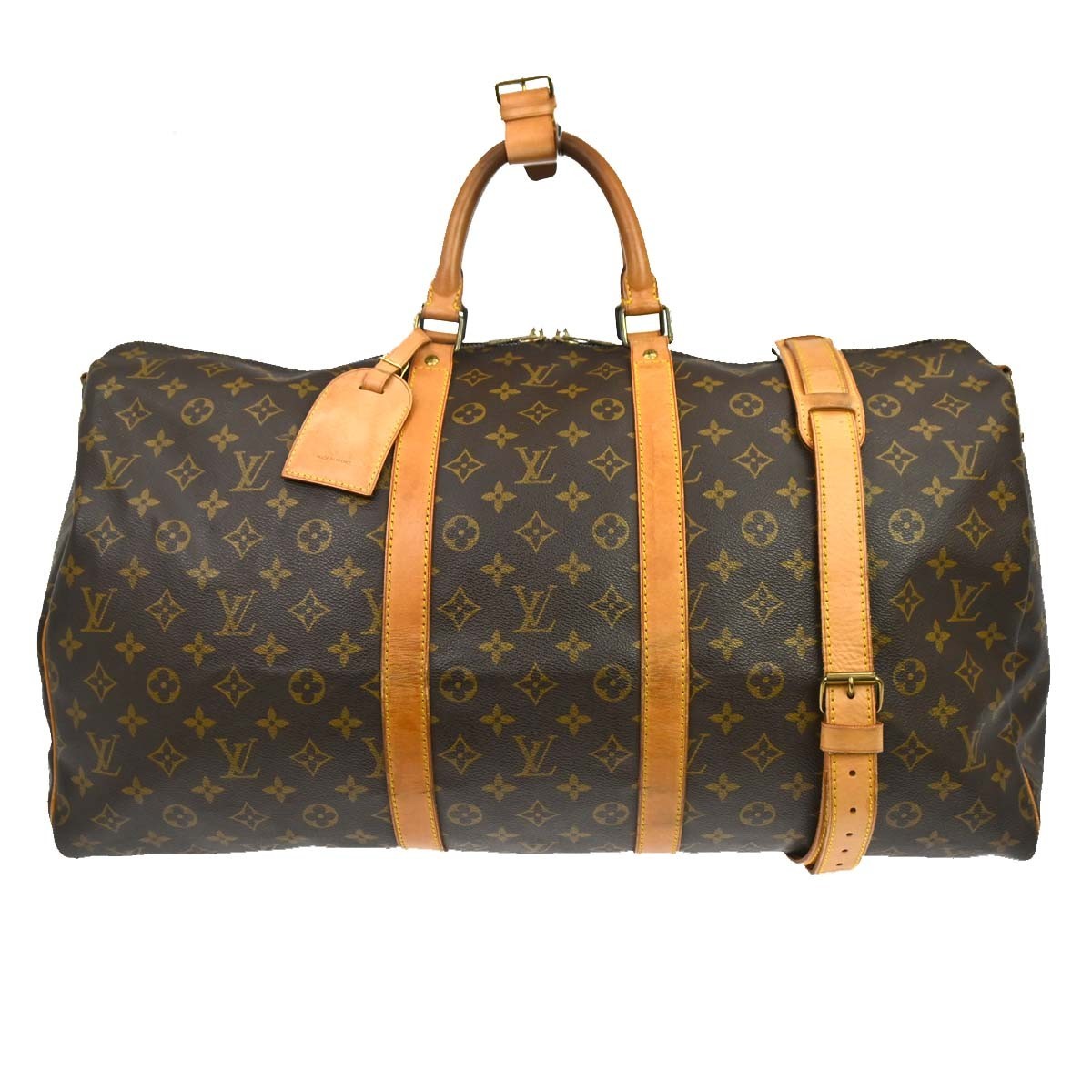 Louis Vuitton Keepall Bandouliere Bag Monogram Canvas Brown Canvas Travel Bag Bag (   )