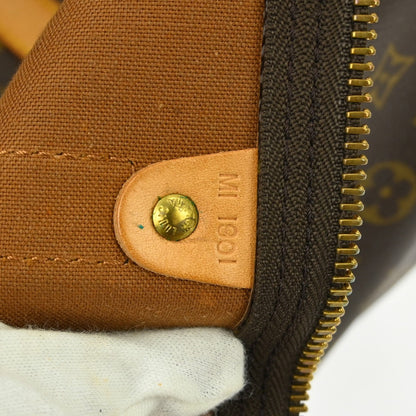 Louis Vuitton Keepall Bag Monogram Canvas Brown Canvas Travel Bag Bag (   )