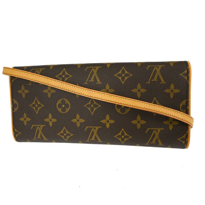 Louis Vuitton Twin Handbag Monogram Canvas Brown Canvas Clutche & Pouche Bag (   )