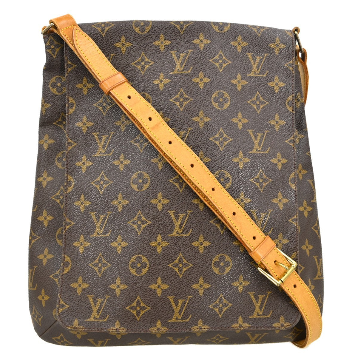 Louis Vuitton Musette Salsa Handbag Monogram Canvas Brown Canvas Shoulder Bag Bag (   )