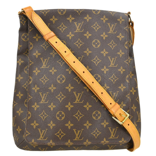 Louis Vuitton Musette Salsa Handbag Monogram Canvas Brown Canvas Shoulder Bag Bag (   )