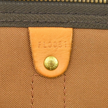 Louis Vuitton Keepall Bag Monogram Canvas Brown Canvas Travel Bag Bag (   )