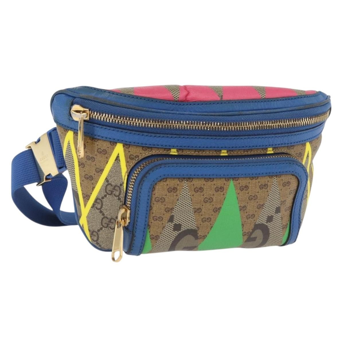 Gucci Gg Supreme Belt Bag Gg Coated Canvas And Leather Multicolour Pvc Crossbody Bag Bag (   )