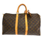 Louis Vuitton Keepall Bag Monogram Canvas Brown Canvas Travel Bag Bag (   )