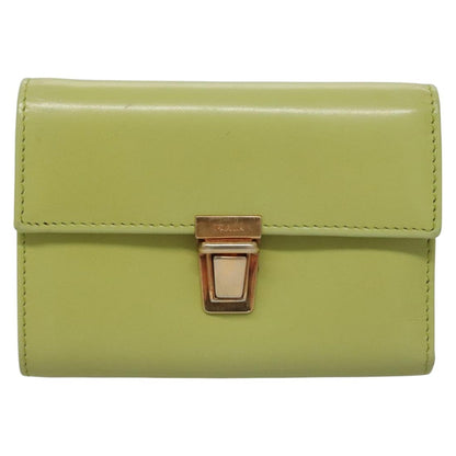 Prada Wallet Green Leather Wallets Accessory (   )
