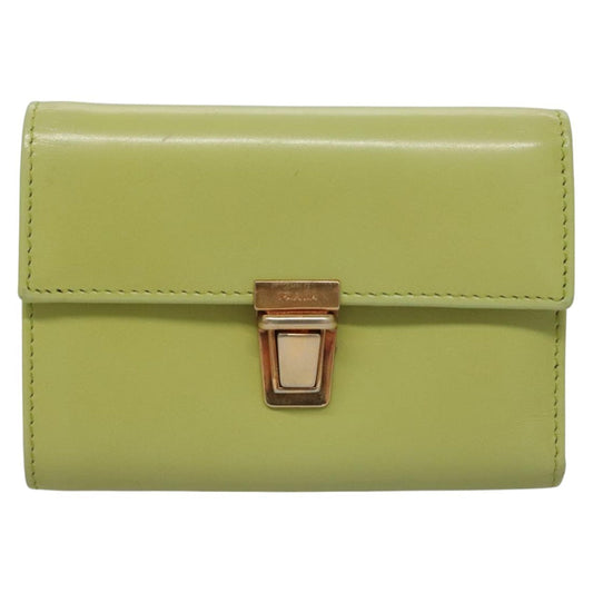 Prada Wallet Green Leather Wallets Accessory (   )