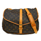 Louis Vuitton Saumur Handbag Monogram Canvas Brown Canvas Shoulder Bag Bag (   )