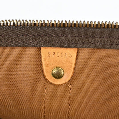Louis Vuitton Keepall Bag Monogram Canvas Brown Canvas Travel Bag Bag (   )