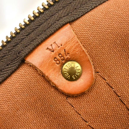 Louis Vuitton Keepall Bag Monogram Canvas Brown Canvas Travel Bag Bag (   )