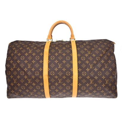 Louis Vuitton Keepall Bag Monogram Canvas Brown Canvas Travel Bag Bag (   )