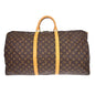 Louis Vuitton Keepall Bag Monogram Canvas Brown Canvas Travel Bag Bag (   )