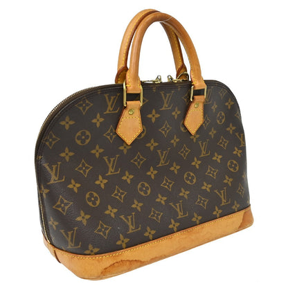 Louis Vuitton Alma Handbag Monogram Canvas Brown Canvas Handbag (   )