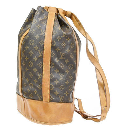 Louis Vuitton Randonnee Backpack Monogram Canvas Brown Canvas Backpack Bag (   )