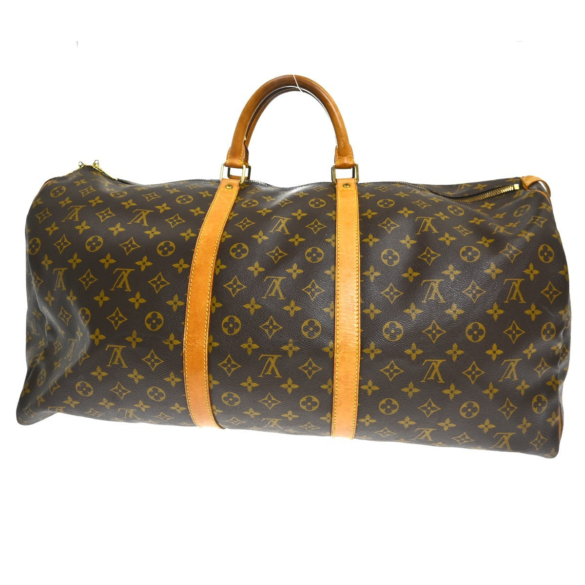 Louis Vuitton Keepall Bag Monogram Canvas Brown Canvas Travel Bag Bag (   )