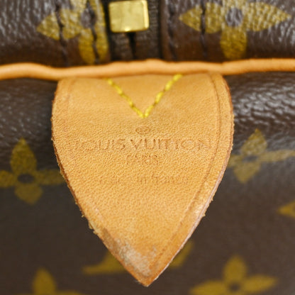Louis Vuitton Keepall Bag Monogram Canvas Brown Canvas Travel Bag Bag (   )