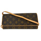 Louis Vuitton Twin Handbag Monogram Canvas Brown Canvas Clutche & Pouche Bag (   )
