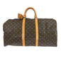 Louis Vuitton Keepall Bag Monogram Canvas Brown Canvas Travel Bag Bag (   )