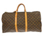 Louis Vuitton Keepall Bag Monogram Canvas Brown Canvas Travel Bag Bag (   )