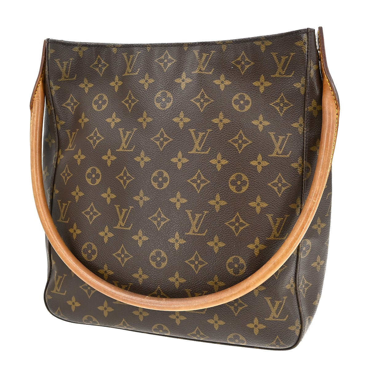 Louis Vuitton Monogram Looping Handbag Monogram Canvas Brown Canvas Shoulder Bag Bag (   )