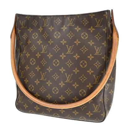 Louis Vuitton Monogram Looping Handbag Monogram Canvas Brown Canvas Shoulder Bag Bag (   )