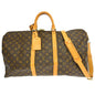 Louis Vuitton Keepall Bandouliere Bag Monogram Canvas Brown Canvas Travel Bag Bag (   )