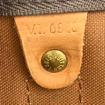 Louis Vuitton Keepall Bag Monogram Canvas Brown Canvas Travel Bag Bag (   )