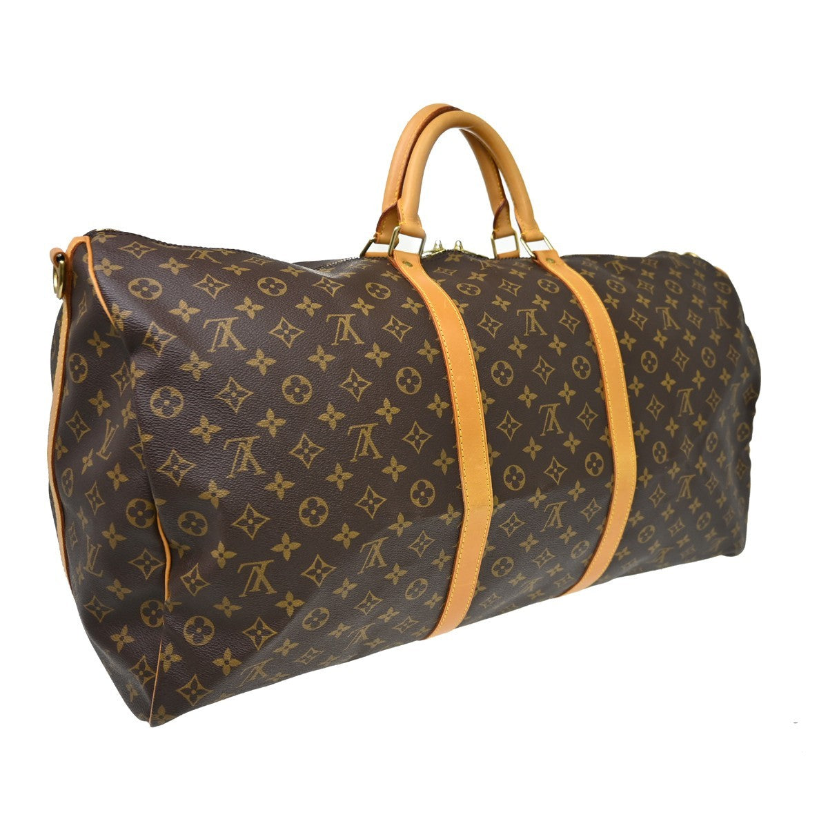 Louis Vuitton Keepall Bandouliere Bag Monogram Canvas Brown Canvas Travel Bag Bag (   )