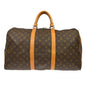 Louis Vuitton Keepall Bag Monogram Canvas Brown Canvas Travel Bag Bag (   )