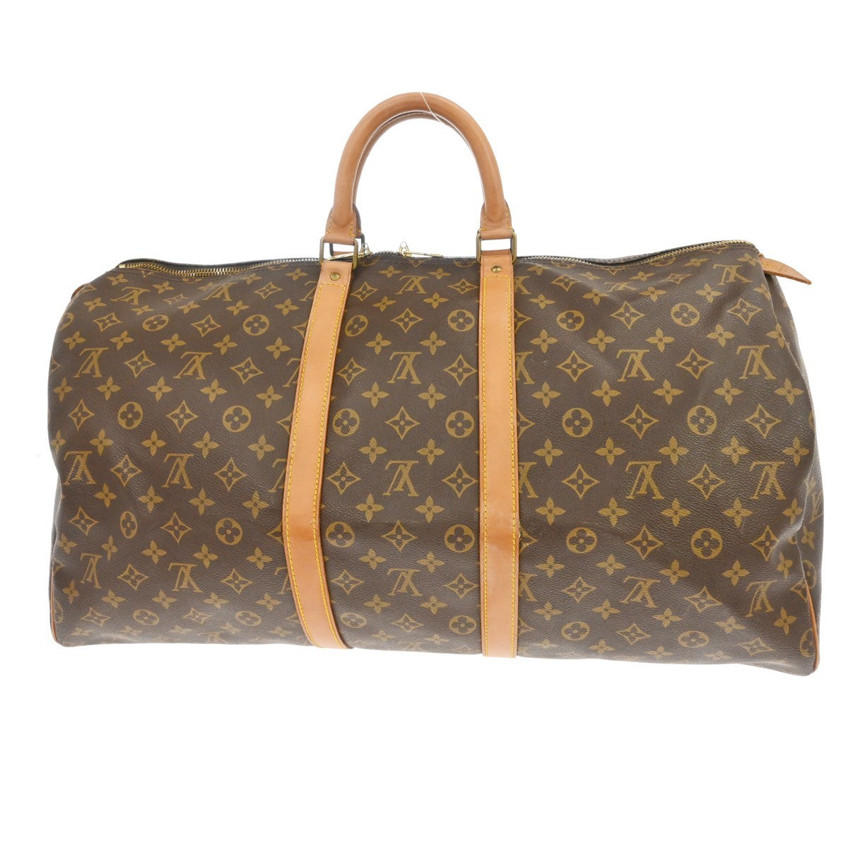Louis Vuitton Keepall Bag Monogram Canvas Brown Canvas Travel Bag Bag (   )