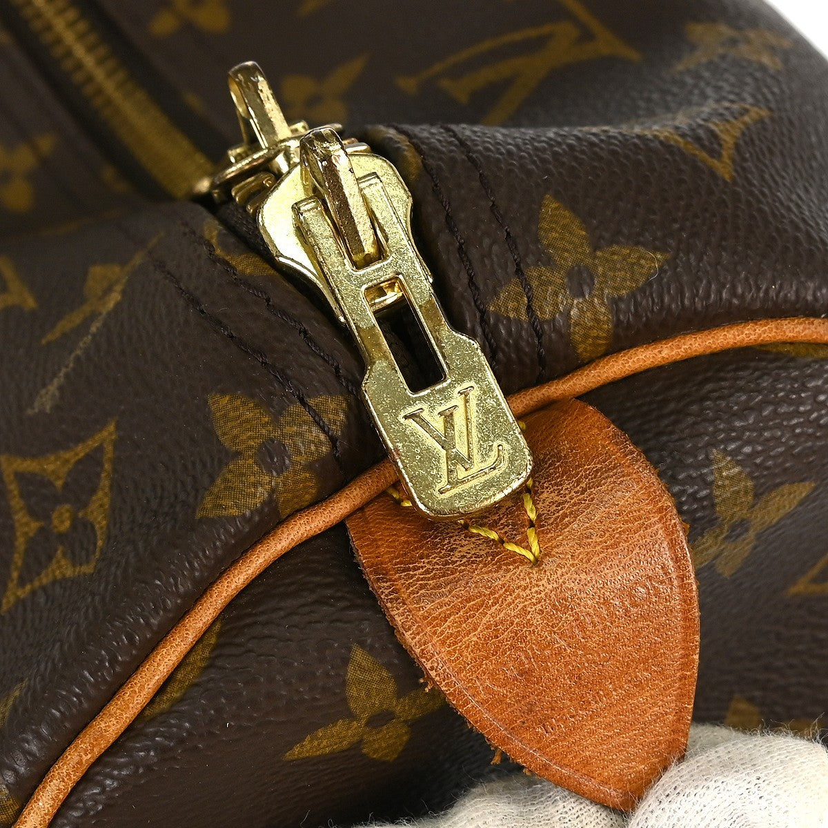 Louis Vuitton Keepall Bag Monogram Canvas Brown Canvas Travel Bag Bag (   )