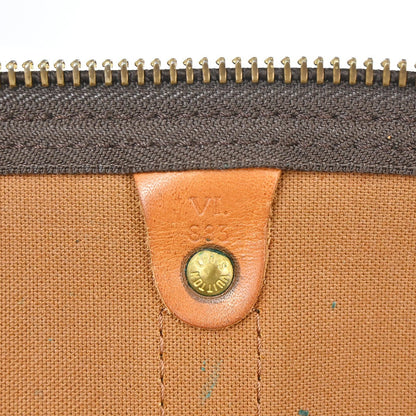 Louis Vuitton Keepall Bag Monogram Canvas Brown Canvas Travel Bag Bag (   )