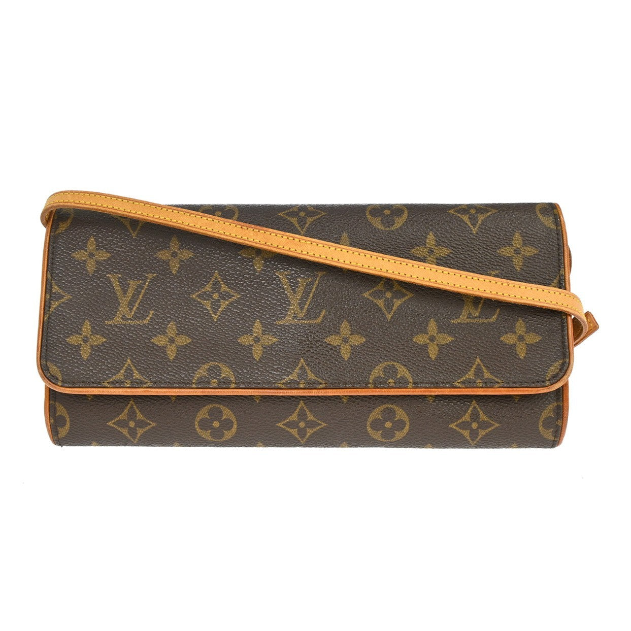 Louis Vuitton Twin Handbag Monogram Canvas Brown Canvas Clutche & Pouche Bag (   )