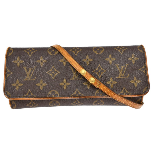 Louis Vuitton Twin Handbag Monogram Canvas Brown Canvas Clutche & Pouche Bag (   )