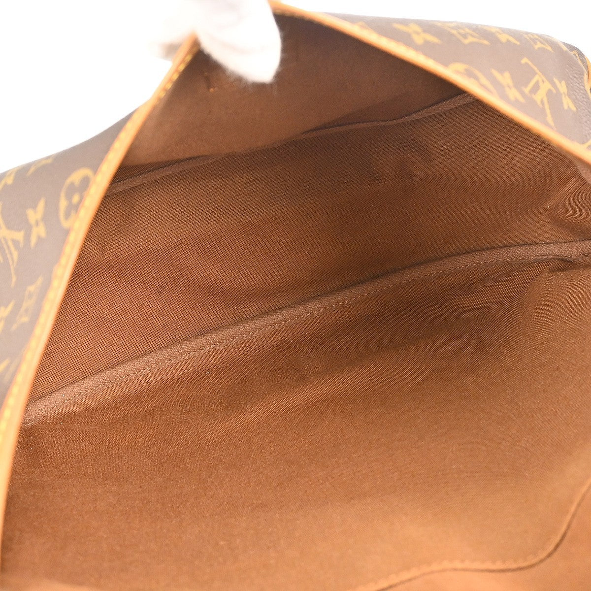 Louis Vuitton Saumur Handbag Monogram Canvas Brown Canvas Shoulder Bag Bag (   )