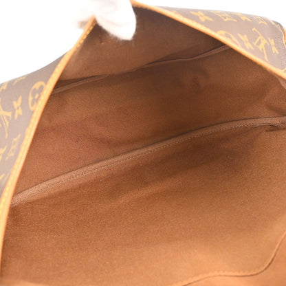 Louis Vuitton Saumur Handbag Monogram Canvas Brown Canvas Shoulder Bag Bag (   )
