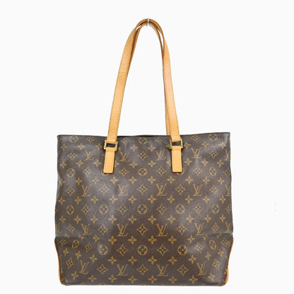 Louis Vuitton Cabas Mezzo Monogram Canvas Brown Canvas Tote Bag Bag (   )
