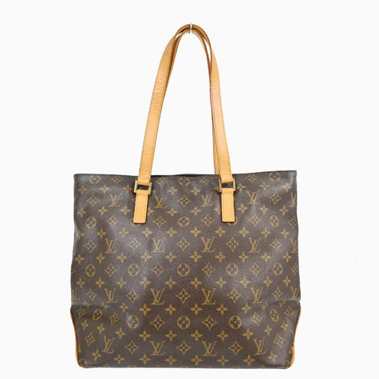 Louis Vuitton Cabas Mezzo Monogram Canvas Brown Canvas Tote Bag Bag (   )