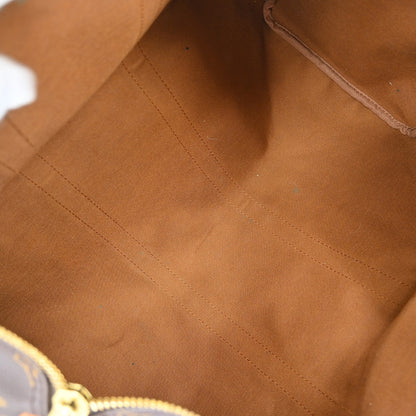 Louis Vuitton Keepall Bag Monogram Canvas Brown Canvas Travel Bag Bag (   )