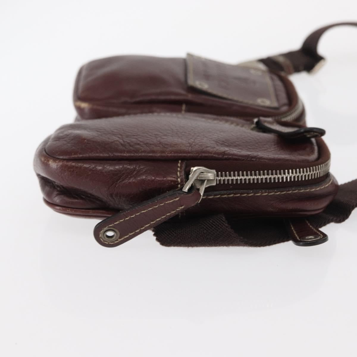 Gucci Belt Bag Leather Burgundy Leather Shoulder Bag Bag (   )