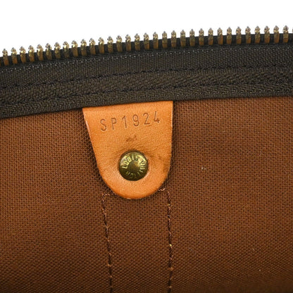 Louis Vuitton Keepall Bag Monogram Canvas Brown Canvas Travel Bag Bag (   )