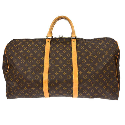 Louis Vuitton Keepall Bandouliere Bag Monogram Canvas Brown Canvas Travel Bag Bag (   )