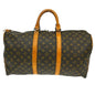 Louis Vuitton Keepall Bag Monogram Canvas Brown Canvas Travel Bag Bag (   )
