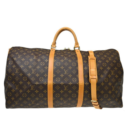 Louis Vuitton Keepall Bandouliere Bag Monogram Canvas Brown Canvas Travel Bag Bag (   )