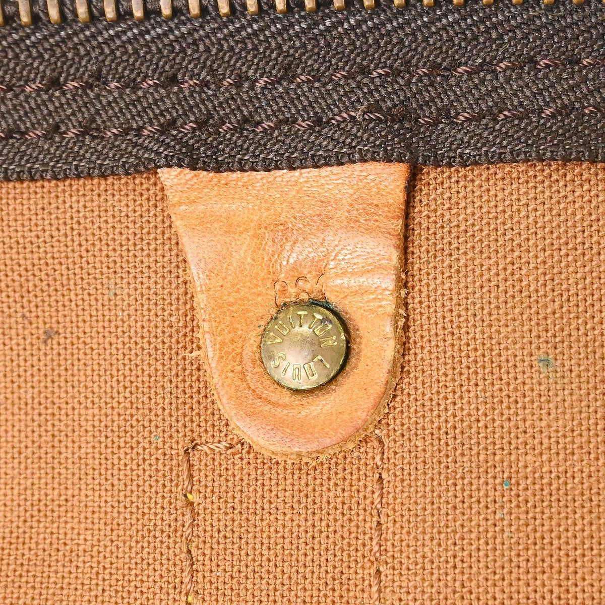 Louis Vuitton Keepall Bag Monogram Canvas Brown Canvas Travel Bag Bag (   )