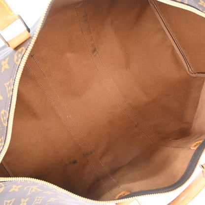 Louis Vuitton Keepall Bag Monogram Canvas Brown Canvas Travel Bag Bag (   )