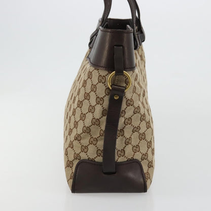 Gucci Belted Bucket Tote Gg Canvas With Leather Beige Canvas Tote Bag Bag (   )