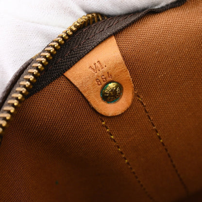 Louis Vuitton Keepall Bag Monogram Canvas Brown Canvas Travel Bag Bag (   )
