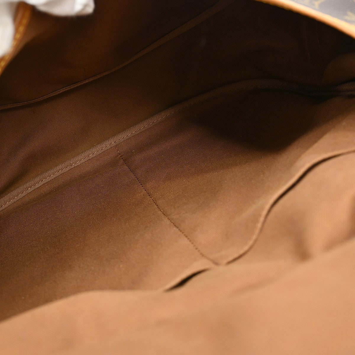 Louis Vuitton Saumur Handbag Monogram Canvas Brown Canvas Shoulder Bag Bag (   )