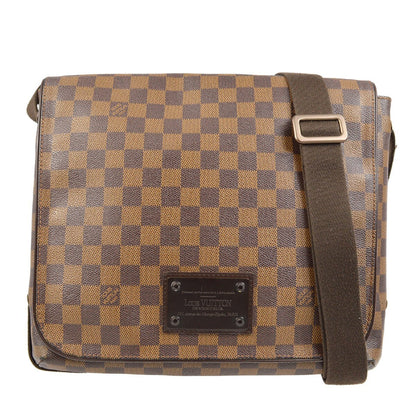 Louis Vuitton Brooklyn Handbag Damier Brown Canvas Shoulder Bag Bag (   )