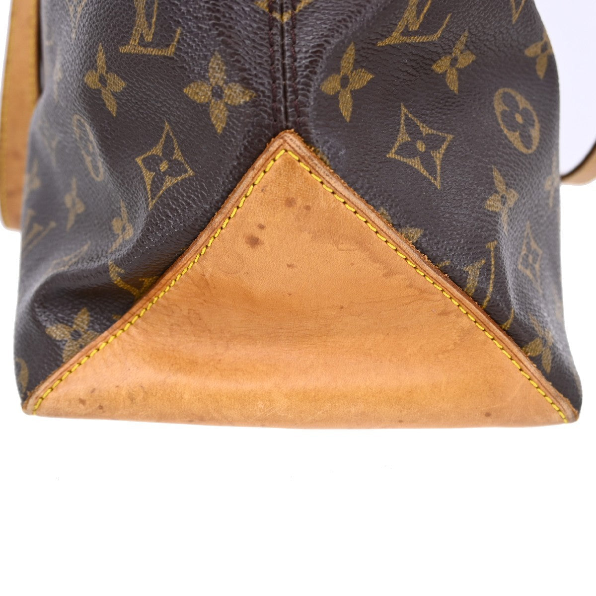 Louis Vuitton Cabas Mezzo Monogram Canvas Brown Canvas Tote Bag Bag (   )